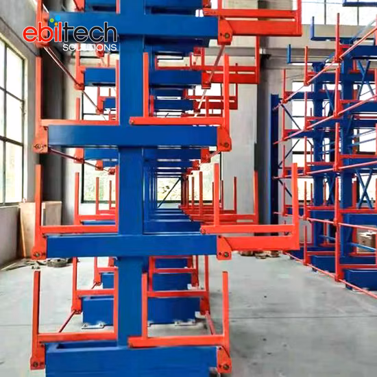 Rack de armazenamento de tubos Ajustável Roll out Cantilever Rack System